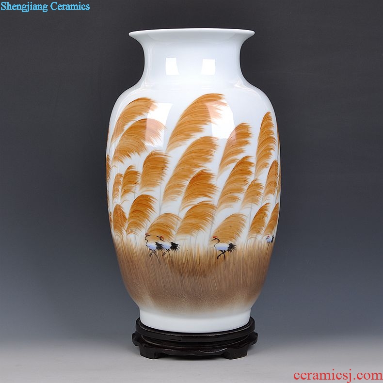 Hand-painted famous masterpieces vase jingdezhen ceramic porcelain vases modern decoration that occupy the home sitting room