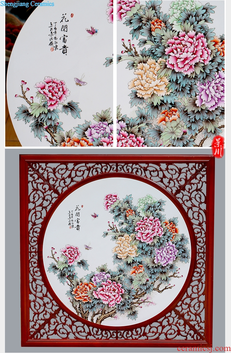 Jingdezhen ceramic hand-painted porcelain plate painting sofa setting wall hang a picture to the sitting room porch partition screen copy classic adornment