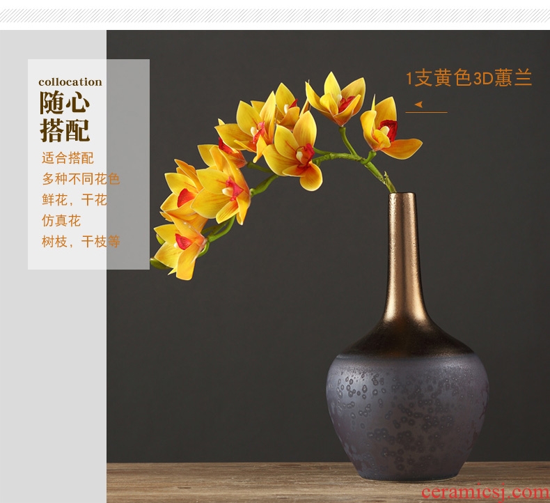 Contracted American sitting room hotel ceramic vase of dry flower arranging place to live in the sitting room porch soft decoration of exhibition hall