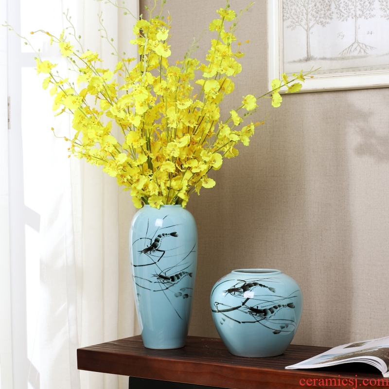 Modern new Chinese vase furnishing articles of jingdezhen ceramics vases, flower arrangement, TV ark sitting room home decoration