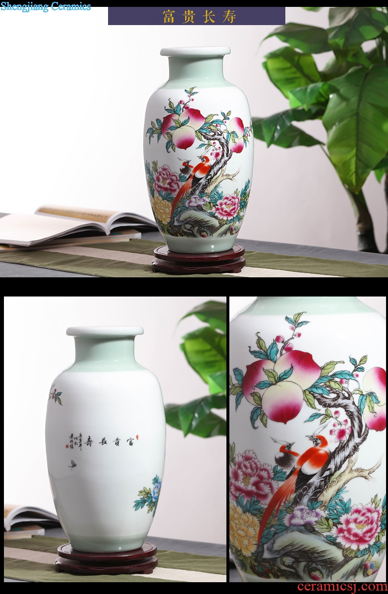 Porcelain of jingdezhen ceramic vase furnishing articles porcelain flower arranging flower implement Chinese style living room decoration decoration TV ark