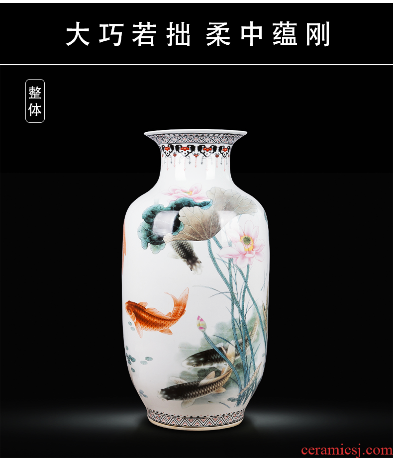 Jingdezhen ceramics hand-painted vases large successive new Chinese flower arranging furnishing articles sitting room more household act the role ofing is tasted
