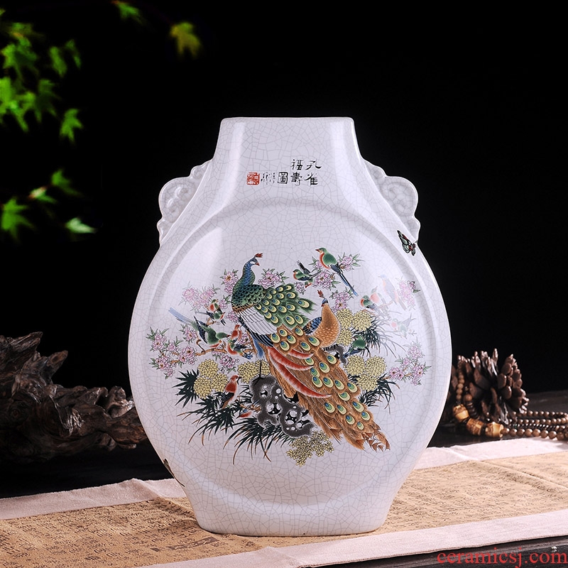 Jingdezhen European creative fashion vase ceramics wine flower adornment home sitting room handicraft furnishing articles