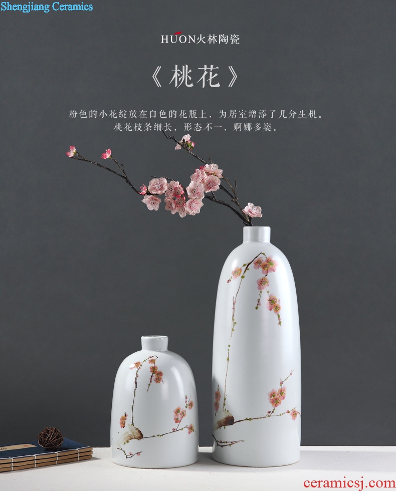 Modern new Chinese vase furnishing articles hand-painted plum blossom white ceramic sitting room TV ark flower arranging zen household act the role ofing is tasted