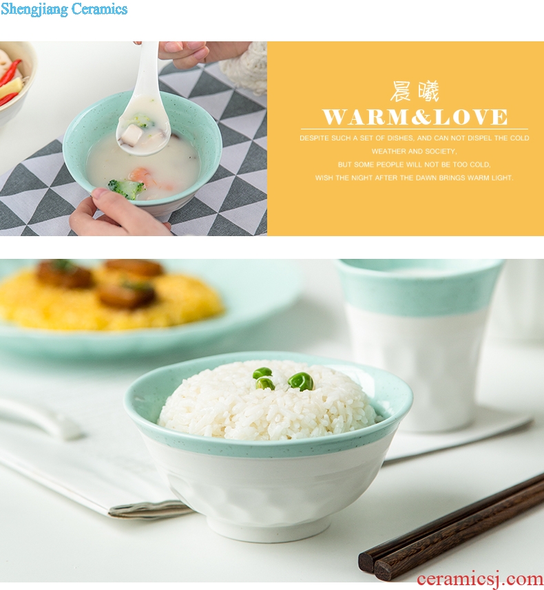Ijarl million jia creative ceramic Japanese household rice bowls 4.5 inch bowl bowl dessert bowl with a single morning