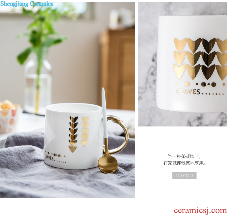 Ijarl million jia household contracted ceramic mug cup practical breakfast cup office coffee cup of water glass