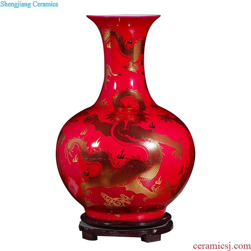 Jingdezhen ceramics of large vase furnishing articles flower arranging Chinese style living room TV cabinet porch place ornament
