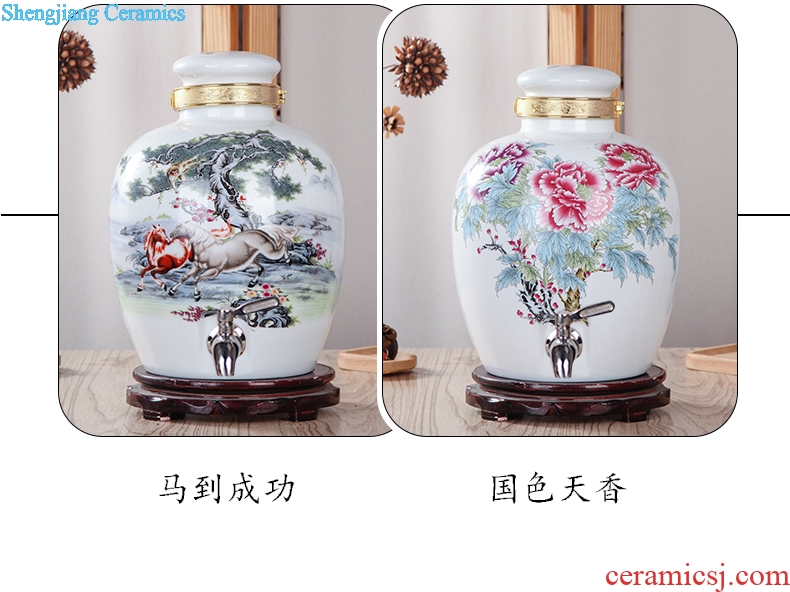 City palace lane jingdezhen ceramic jars 10 jins 20 jins 30 pounds it with leading bubble bottle wine jar jar