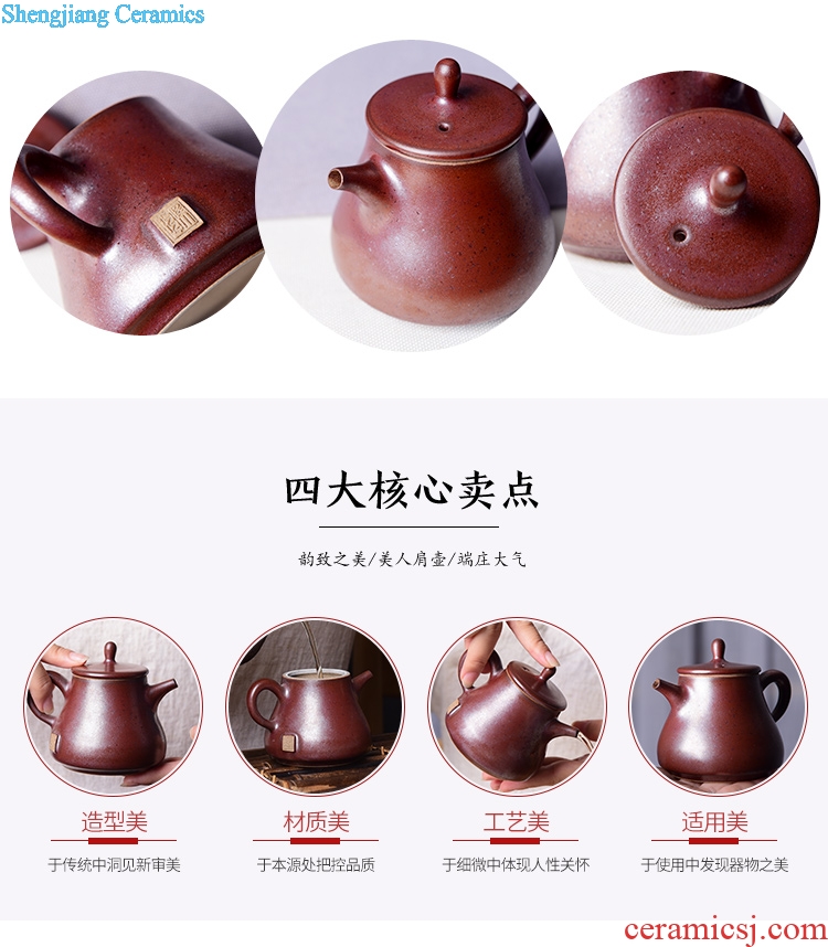 TaoXiChuan new jingdezhen ceramic handmade beauty shoulder single pot of practical tea accessories not purple
