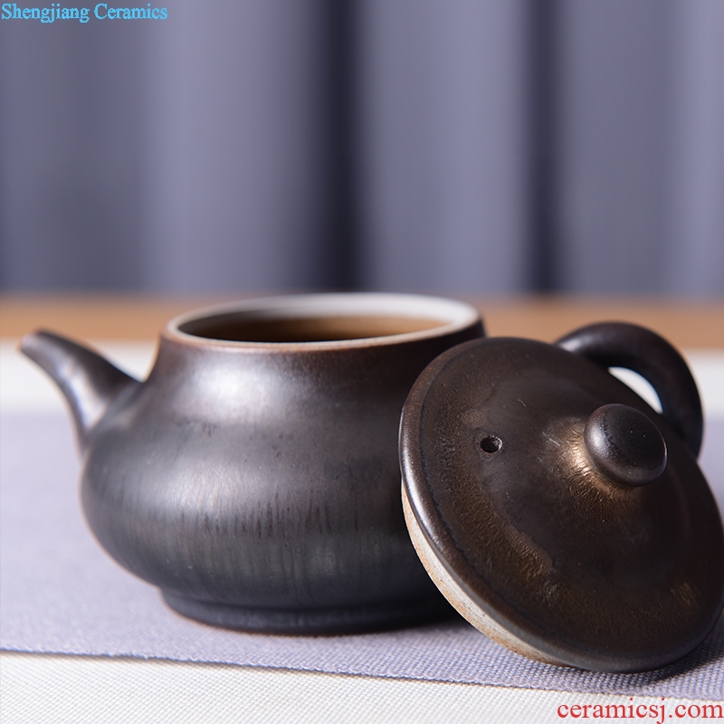 Jingdezhen TaoXiChuan new handmade ceramic flat bulb kung fu tea set of violet arenaceous the teapot