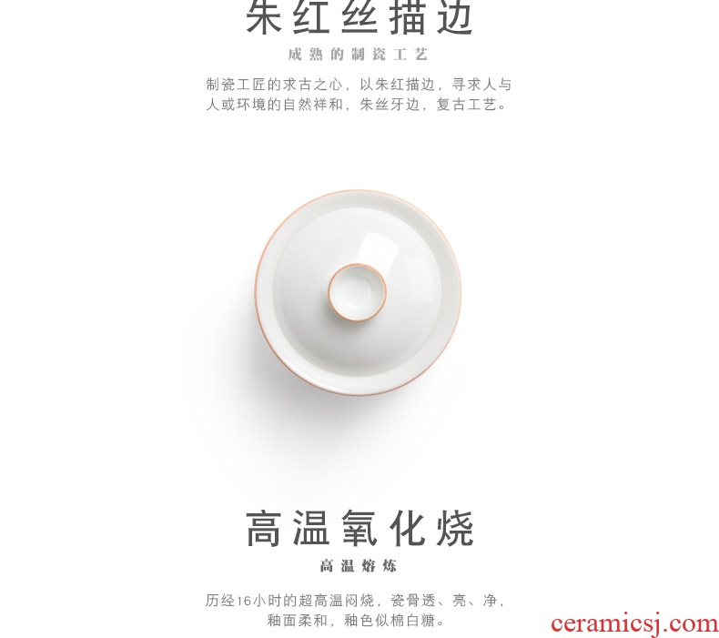 Mr Nan shan sweet white three to make tea tureen ceramic mini small three bubble tea sets jingdezhen porcelain teacup