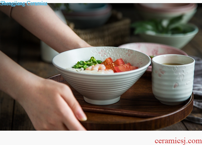 Ijarl million jia hand-painted ceramic la rainbow noodle bowl Japanese malatang commercial dish bowl bowl of beef noodles in soup bowl dessert salad bowl
