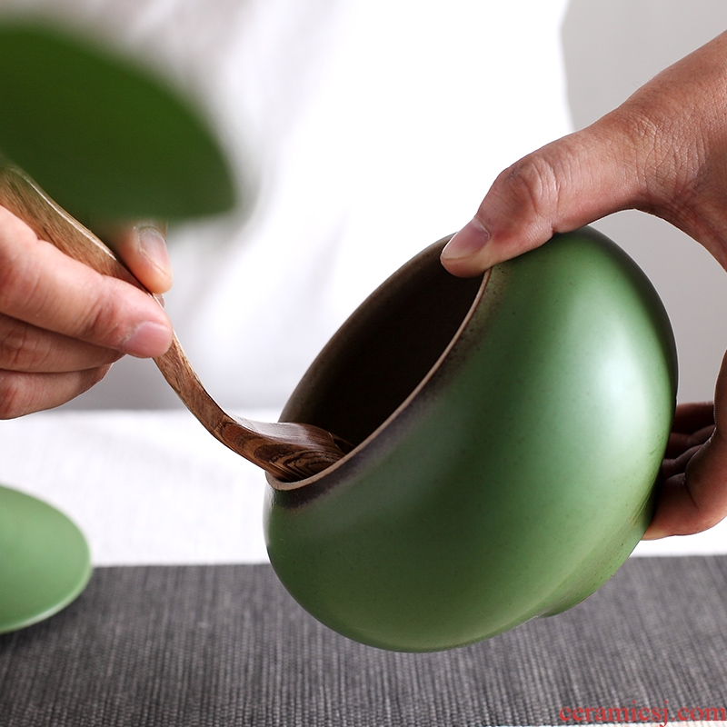DH coarse pottery handmade caddy general storage POTS store receives jingdezhen ceramics creative green tea pu-erh tea pot
