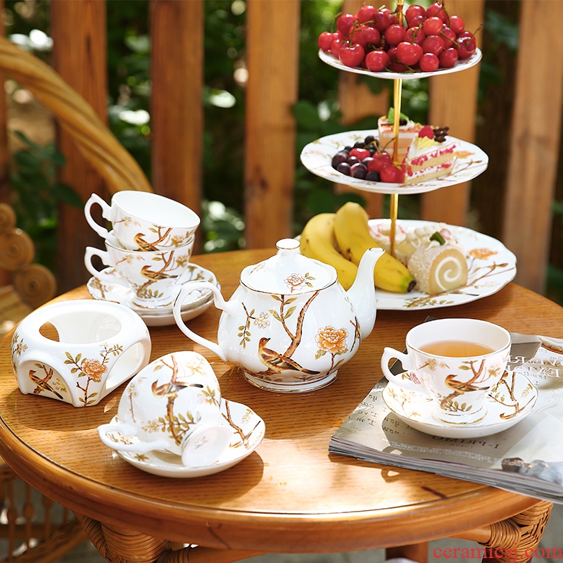 English afternoon tea and red tea sets coffee cup coffee home European top-grade ceramic sets of wedding gifts