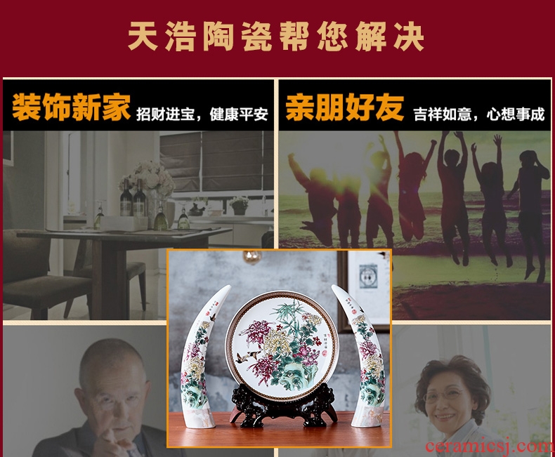 Jingdezhen ceramic vase ivory house wine TV ark ceramic furnishing articles furnishing articles sitting room decorative arts and crafts