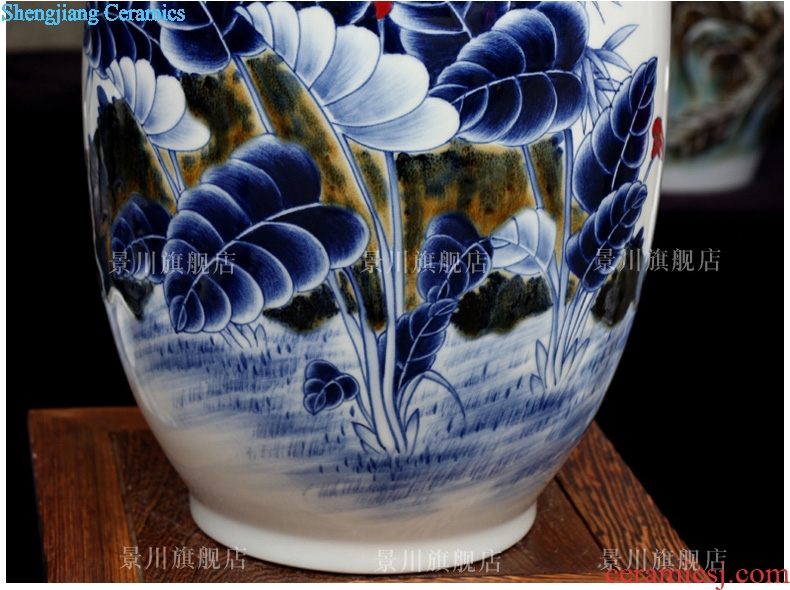 Jingdezhen ceramics hand-painted bamboo report peaceful ceramic vase home sitting room place modern archaized decorations