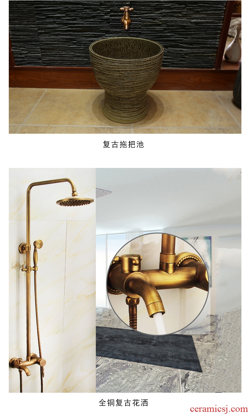 JingYan fan trace garden series save money that defend bath suit + + + toilet mop pool on the ceramic basin flower is aspersed restoring ancient ways