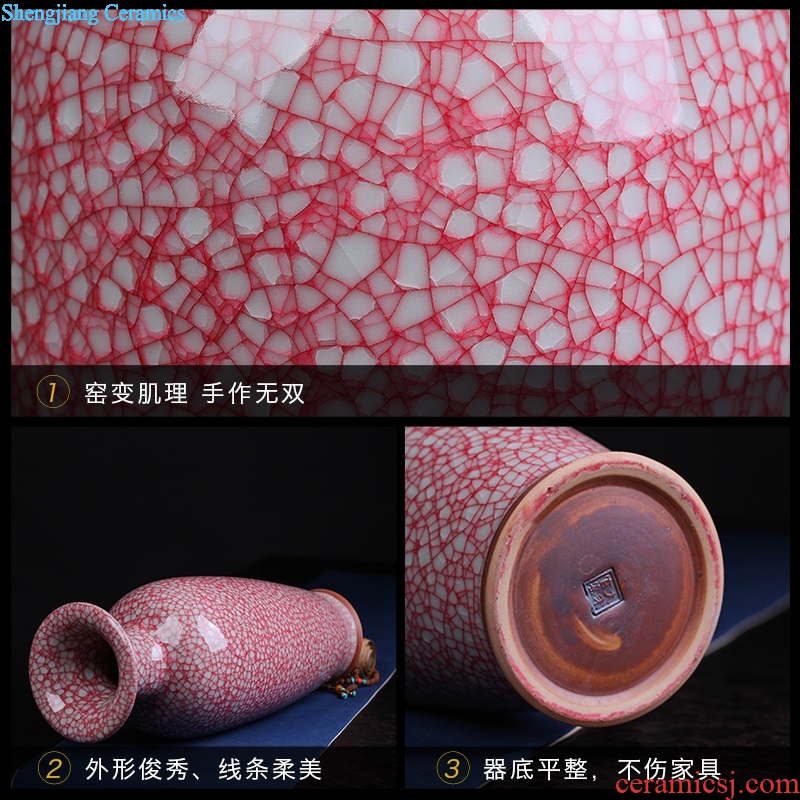 Jingdezhen large ceramic vases, flower arranging is jun porcelain TV ark furnishing articles of new Chinese style household living room decoration