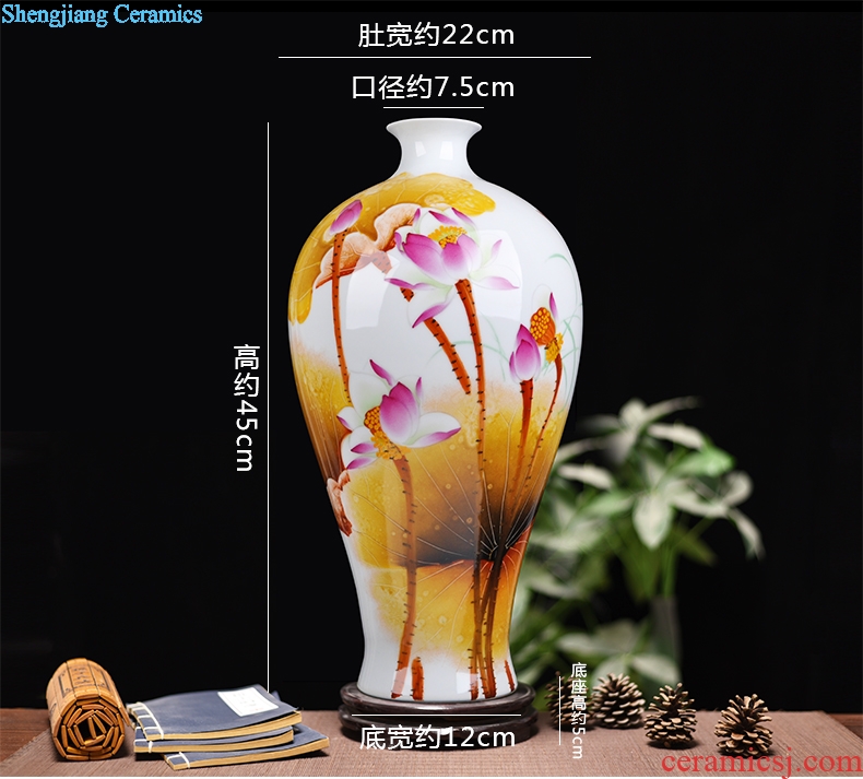 Celebrity famous jingdezhen ceramics powder enamel porcelain vase hand-painted home sitting room adornment handicraft furnishing articles