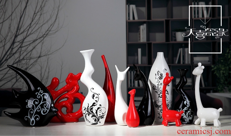 Modern home decoration decoration ceramics red everyone rimmon sitting room adornment handicraft furnishing articles