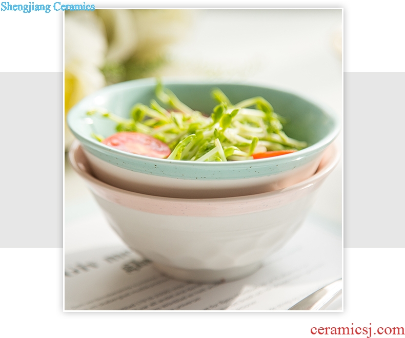 Ijarl million jia creative ceramic Japanese household rice bowls 4.5 inch bowl bowl dessert bowl with a single morning