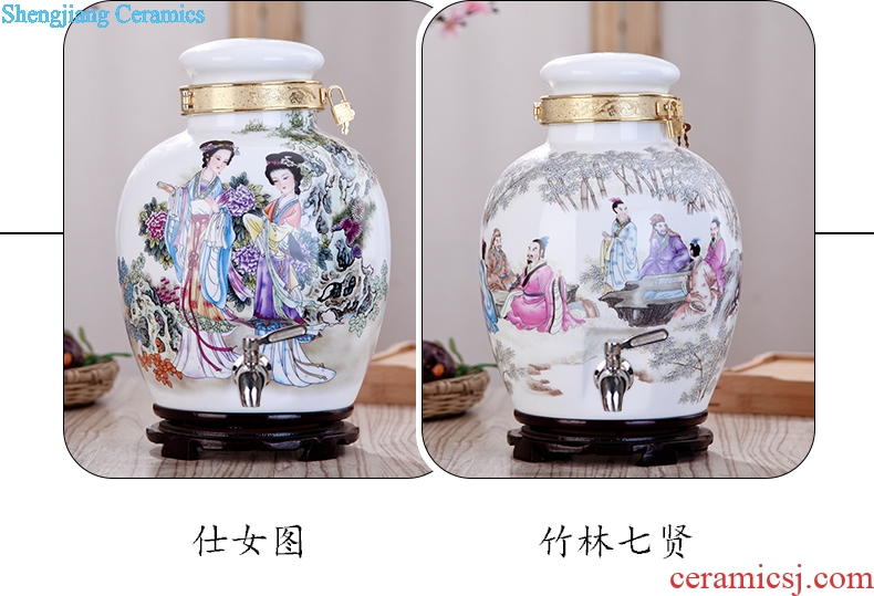 City palace lane jingdezhen ceramic jars 10 jins 20 jins 30 pounds it with leading bubble bottle wine jar jar