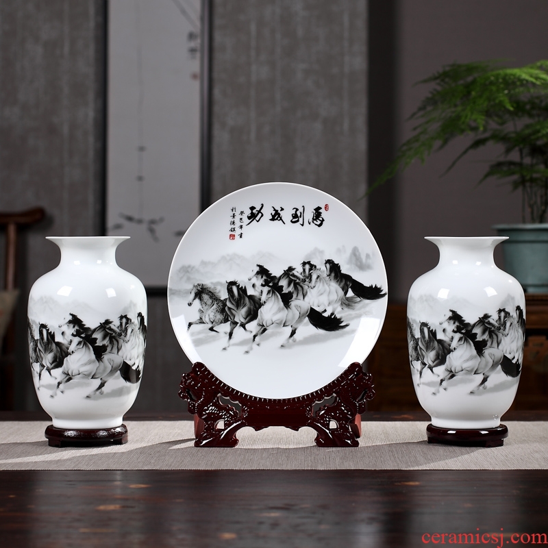 Rich ancient frame of jingdezhen ceramics vase home wine ark adornment furnishing articles sitting room small handicraft decoration arranging flowers