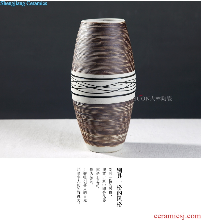 Jingdezhen ceramic vase furnishing articles creative contemporary and contracted sitting room european-style decorative household items dry flower flower arranging flowers