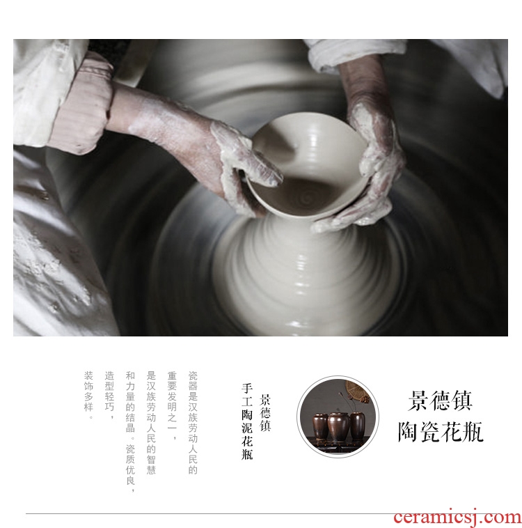 Mesa of jingdezhen ceramic vases, small POTS restoring ancient ways furnishing articles sitting room Chinese hydroponic flower arranging dried flowers planting flowers