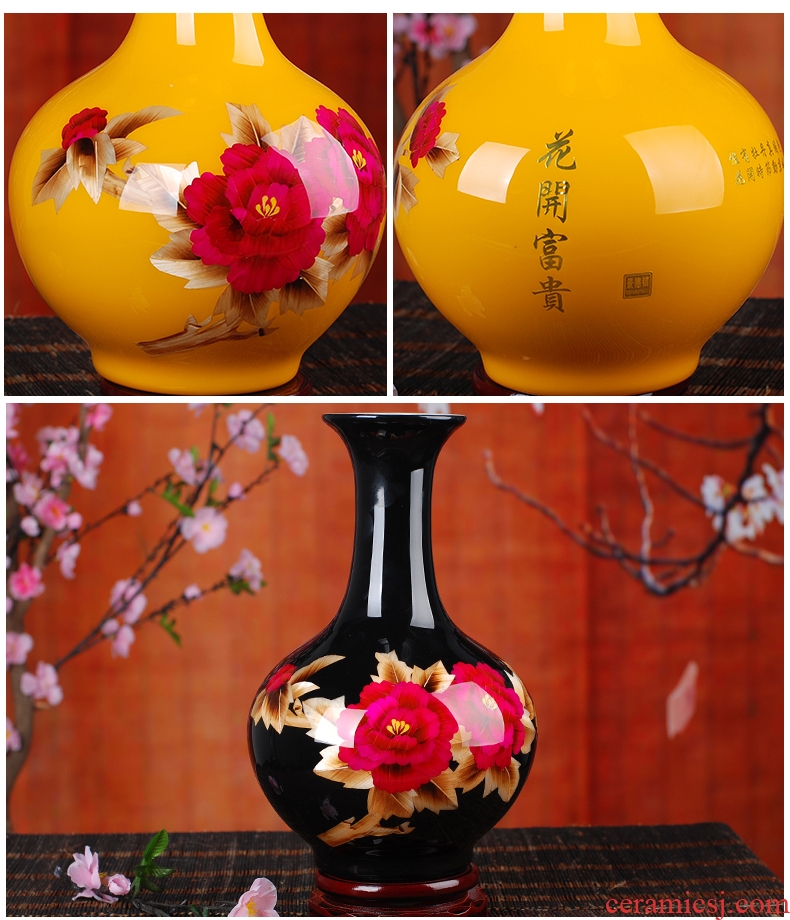 Jingdezhen ceramic vases, fashion household wine ark adornment handicraft sitting room ceramic furnishing articles furnishing articles straw vase