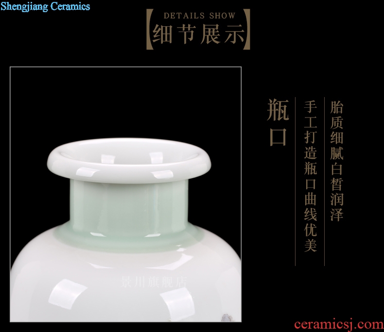 Jingdezhen ceramics landscape painting gourd bottle gourd bottle home furnishing articles mesa of contemporary sitting room adornment is placed