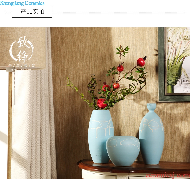 Jingdezhen ceramic vase desktop China household of Chinese style decoration flower arranging furnishing articles sitting room TV cabinet