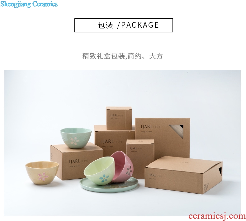 Ijarl million jia creative ceramic Japanese rice bowls sauce bowl personality household small deep bowl of salad bowl