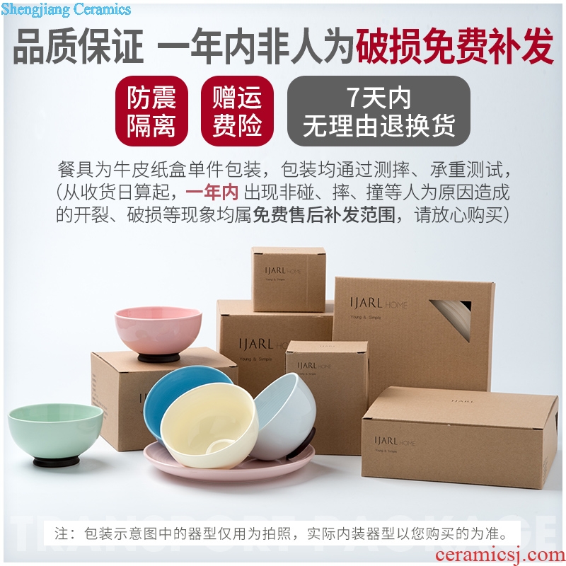 Million jia creative ceramic cute Japanese with cover large bowl bubble rainbow noodle bowl noodles cup noodles for breakfast bowl