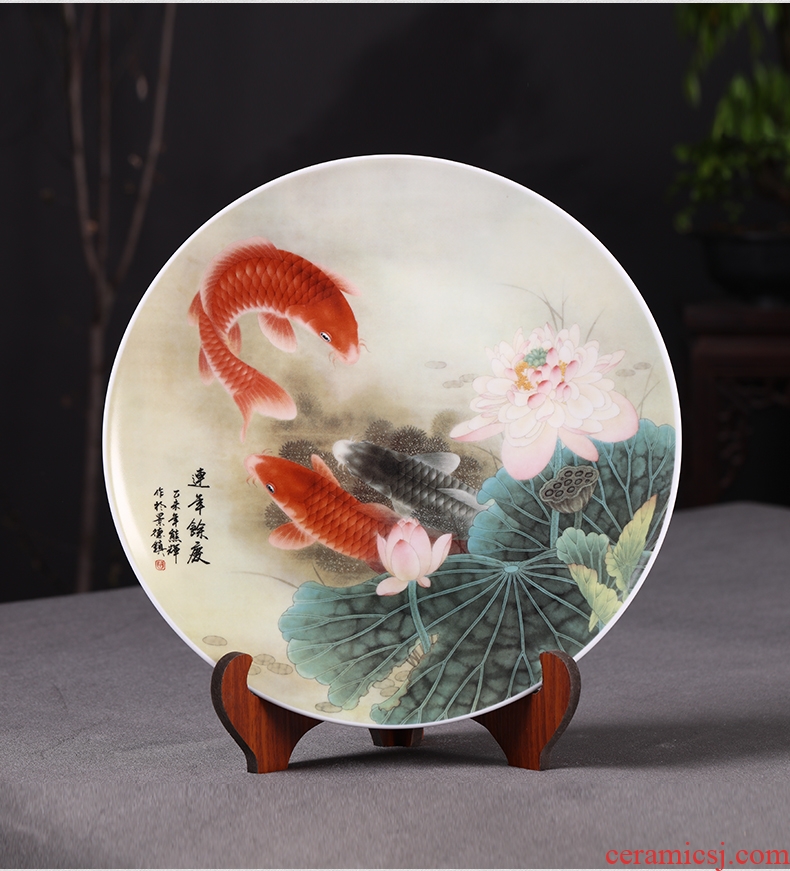 Hang dish of jingdezhen ceramics decoration plate more Chinese style home furnishing articles large sitting room every year