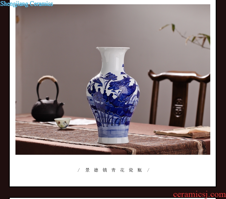 Fang city palace of jingdezhen ceramic antique relief of blue and white porcelain vases, household decoration is a sitting room adornment handicraft