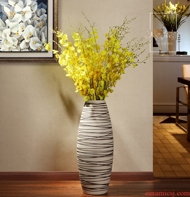 European ceramic vase of large modern fashion living room home decoration lucky bamboo hydroponic flower implement furnishing articles