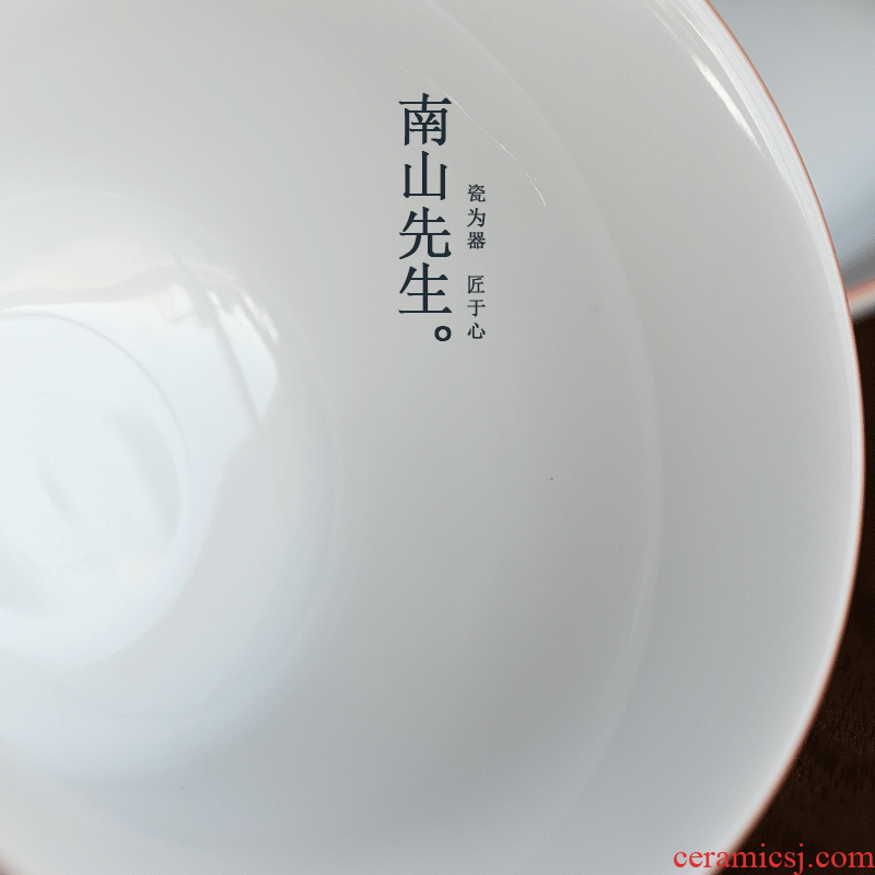 Mr Nan shan sweet white three to make tea tureen ceramic mini small three bubble tea sets jingdezhen porcelain teacup