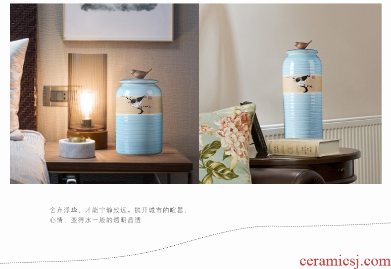 Modern new Chinese ceramic vases, flower arranging furnishing articles European sitting room porch decoration decoration creative TV ark