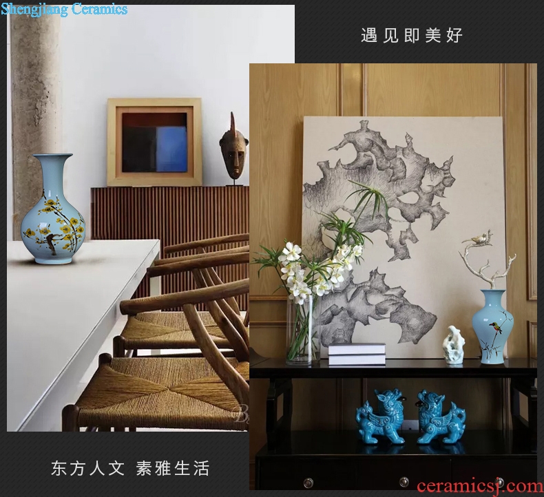 Jingdezhen ceramics Chinese hand-painted ceramic vase furnishing articles sitting room porch flower arranging, home decoration package mail