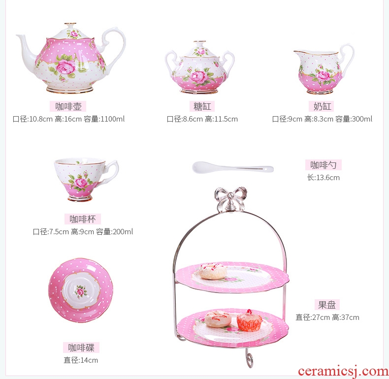 Vdisel coffee cup suit bone China continental tea sets English afternoon tea ceramic coffee set