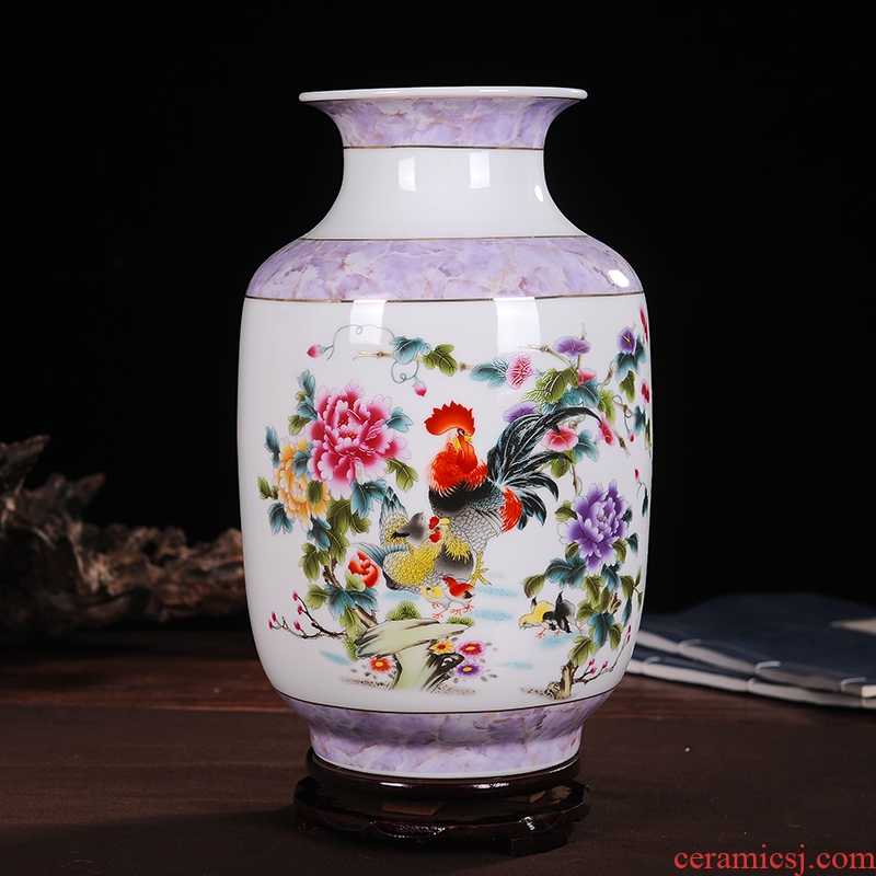 Jingdezhen ceramics flower vase colour bottle wine desk decoration living room TV ark furnishing articles