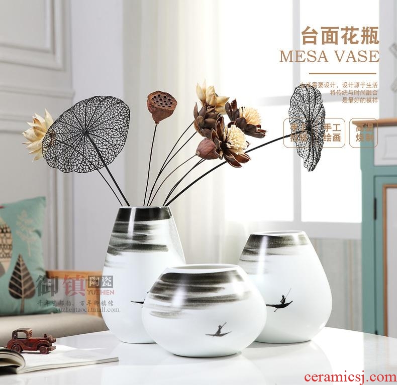 Modern new Chinese style furnishing articles ceramics vases, flower arranging is zen wine decoration in the sitting room porch home decoration