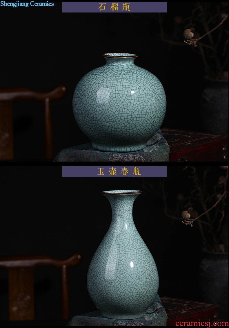 Jingdezhen ceramic vase furnishing articles official kilns flower arranging archaize sitting room open trailers, classic Chinese style household decorations