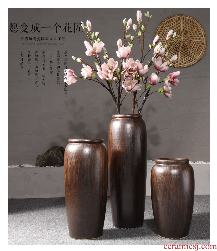 Ground vase large antique dry plug simulation flower POTS Chinese style restoring ancient ways is the sitting room porch place jingdezhen ceramics