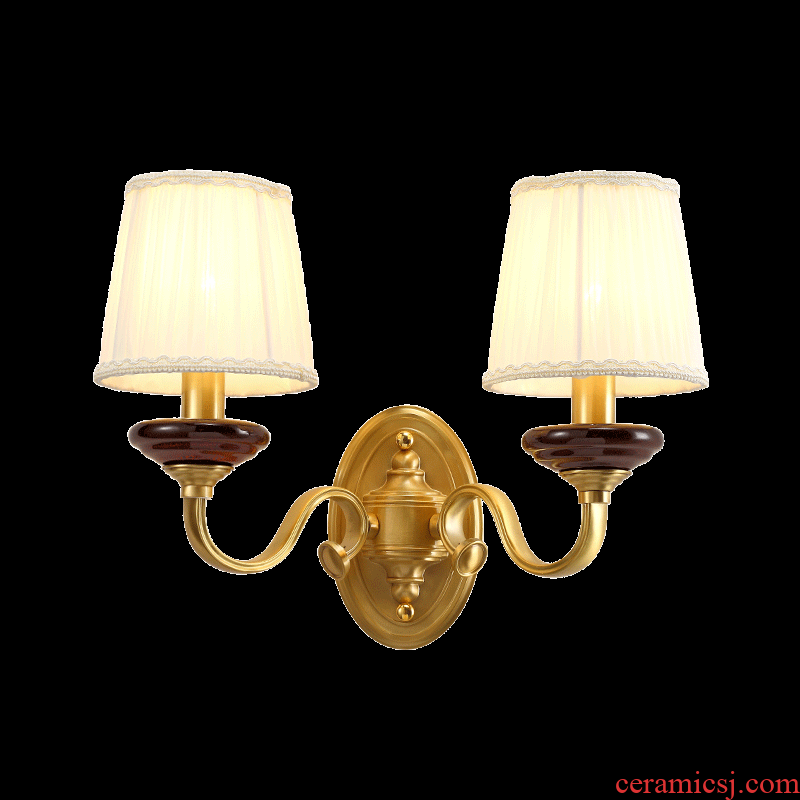 Any lift all copper ceramic wall lamp contracted sitting room corridor corridor lamp lens headlight lamp of bedroom the head of a bed wall