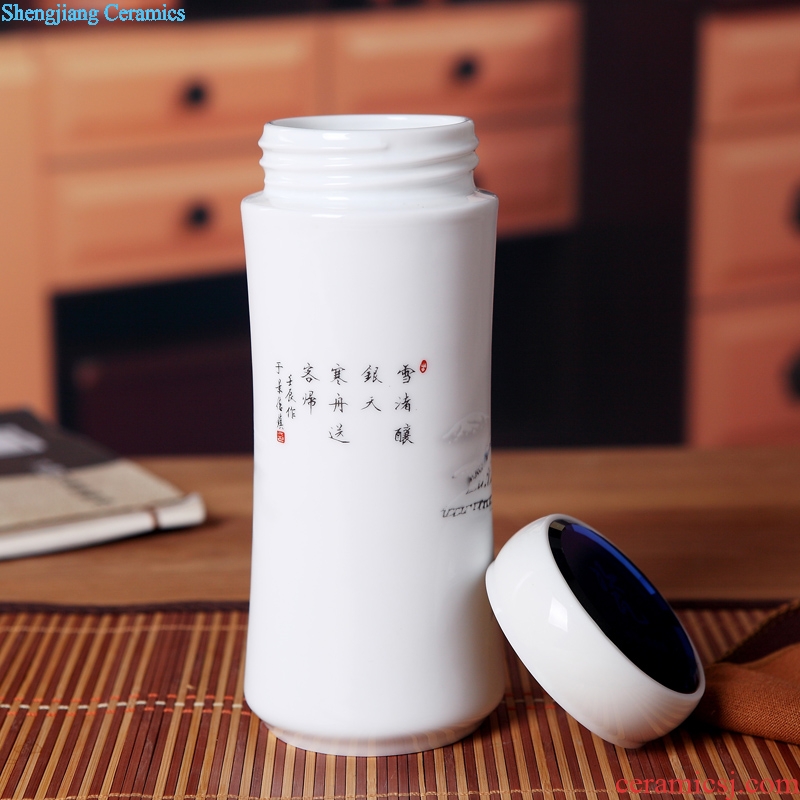 Forest fire creative jingdezhen ceramics keep-warm glass insulation cup double cup gift office cup DongMei