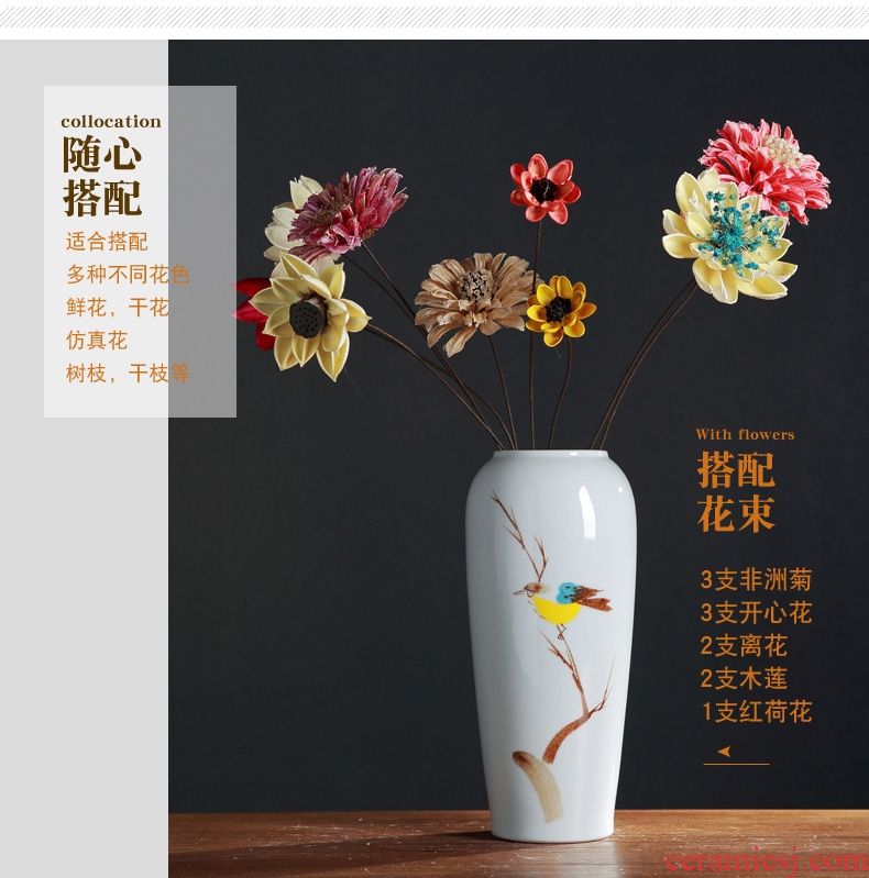 Modern creative simple ceramic flower arranging machine table vase furnishing articles the sitting room porch TV ark home decoration