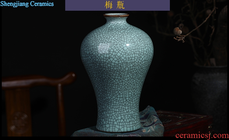 Jingdezhen ceramic vase furnishing articles official kilns flower arranging archaize sitting room open trailers, classic Chinese style household decorations