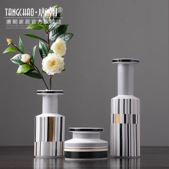 Tang dynasty, modern household contracted abstract ceramic vase furnishing articles living room table dry flower arranging flowers hydroponics ornaments